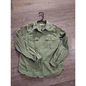 Madewell Sage Shirt-Jacket Chore Shacket in Canvas Twill WITH POCKETS Size M